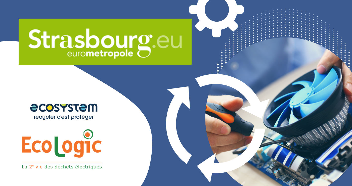 L'Eurométropole de Strasbourg signe un partenariat avec Ecologic et Ecosystem pour le réemploi d'équipements informatiques et téléphoniques du territoire