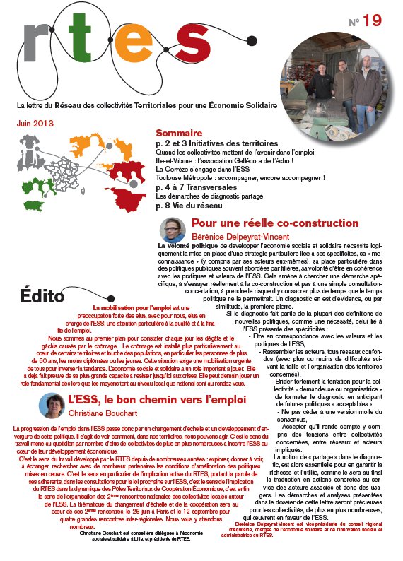 Retrouvez la lettre n°19 (diagnostic partagé)