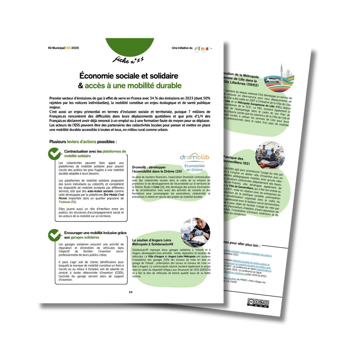 Kit MunicipalESS | Fiche 11 : ESS & accès à une mobilité durable