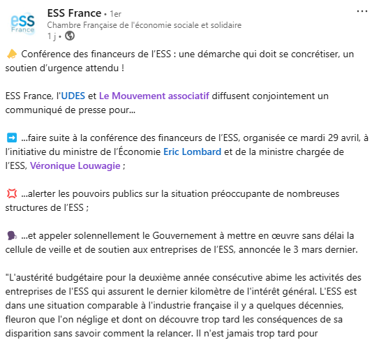 LinkedIn_Conférence financeurs ESS
