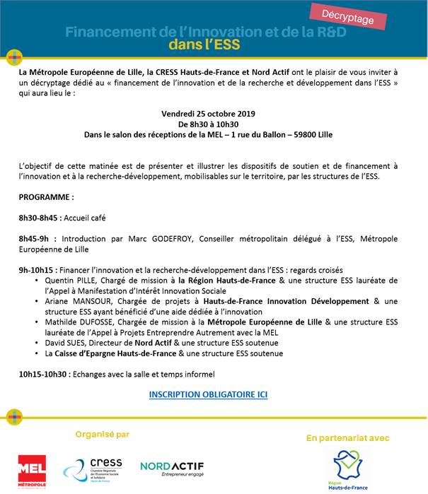 Programme MEL 25102019