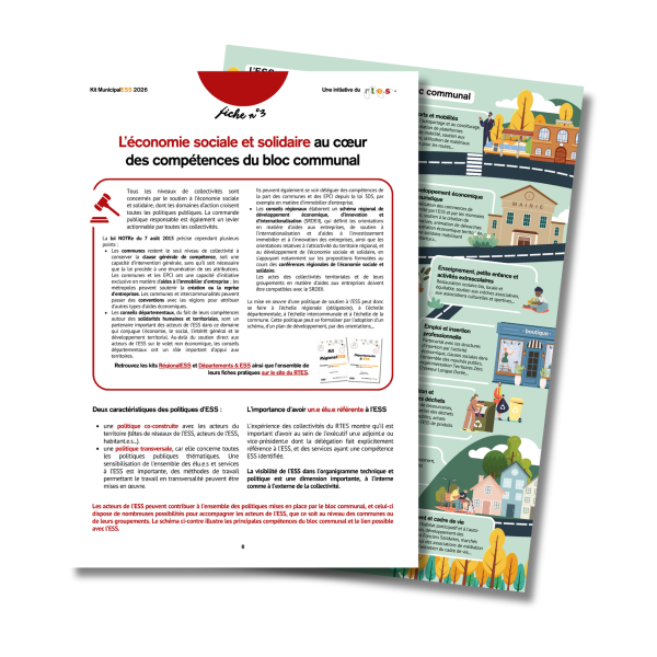 Kit MunicipalESS | Fiche 3 : L’économie sociale et solidaire  au cœur des compétences du bloc communal