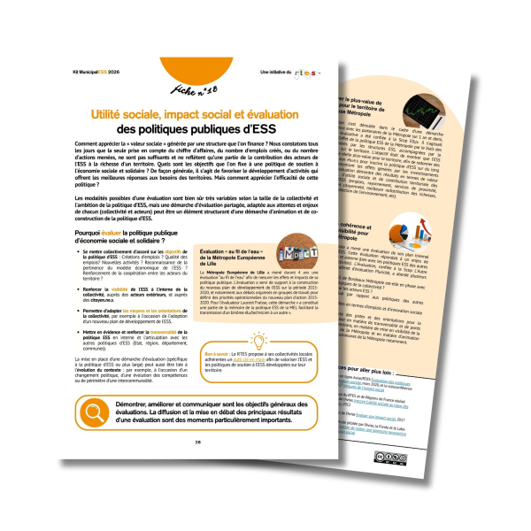 Kit MunicipalESS | Fiche 18 :Utilité sociale, impact social et évaluation des politiques publiques d’ESS