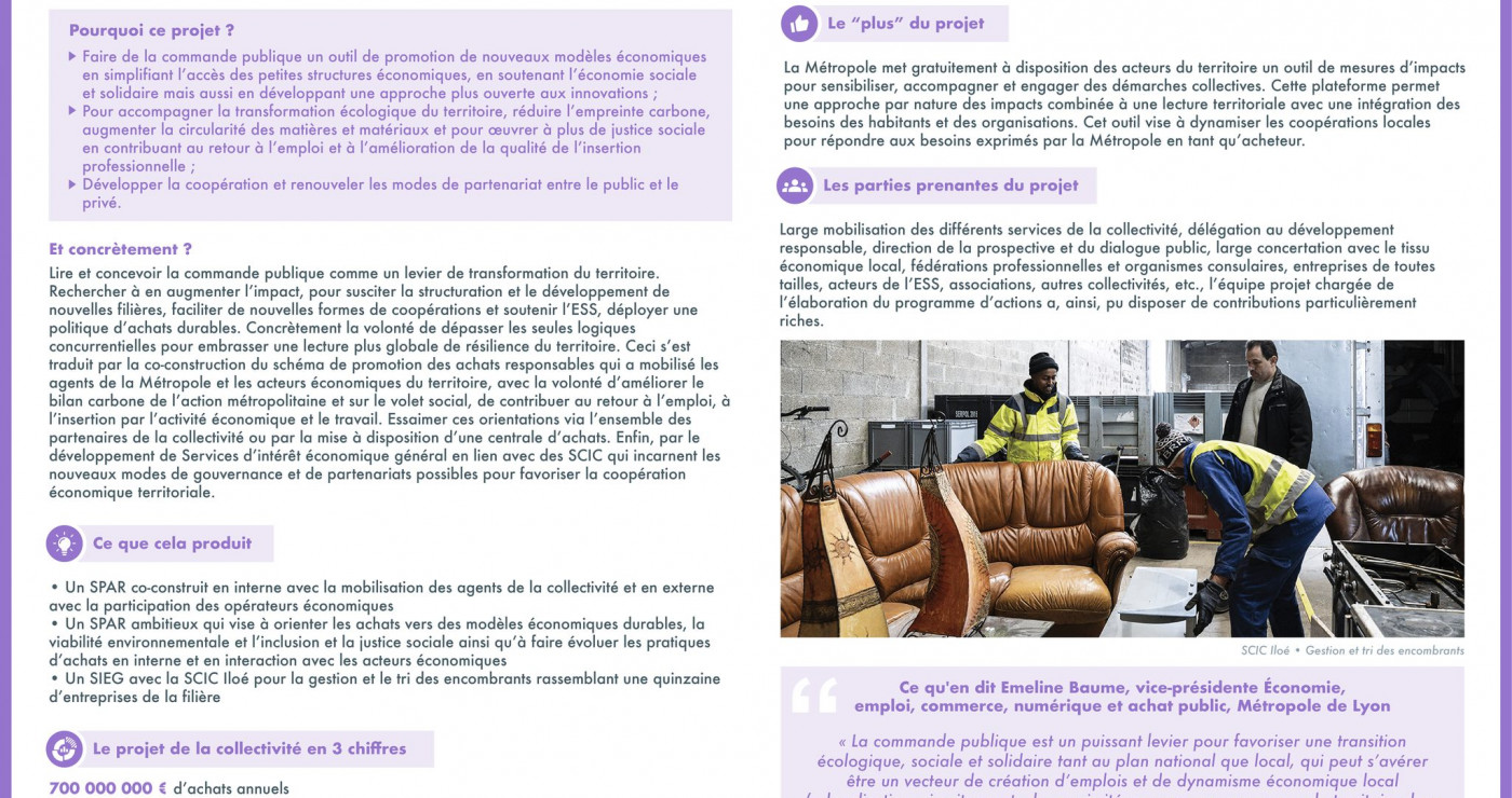 Métropole du Grand Lyon : faire de la commande publique un outil de transformation écologique et sociale du territoire