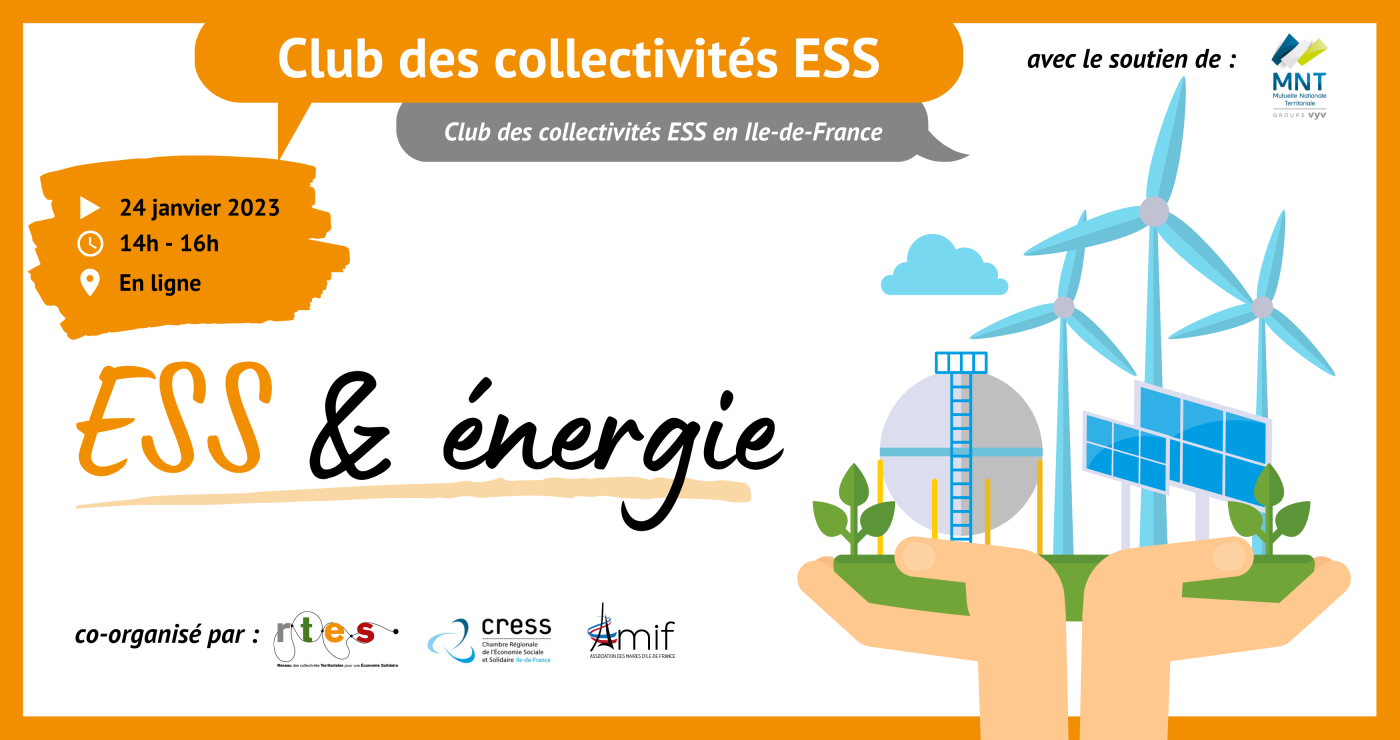 Club des collectivités ESS en Ile-de-France "ESS & énergie" - 24 janvier 2023 - En ligne