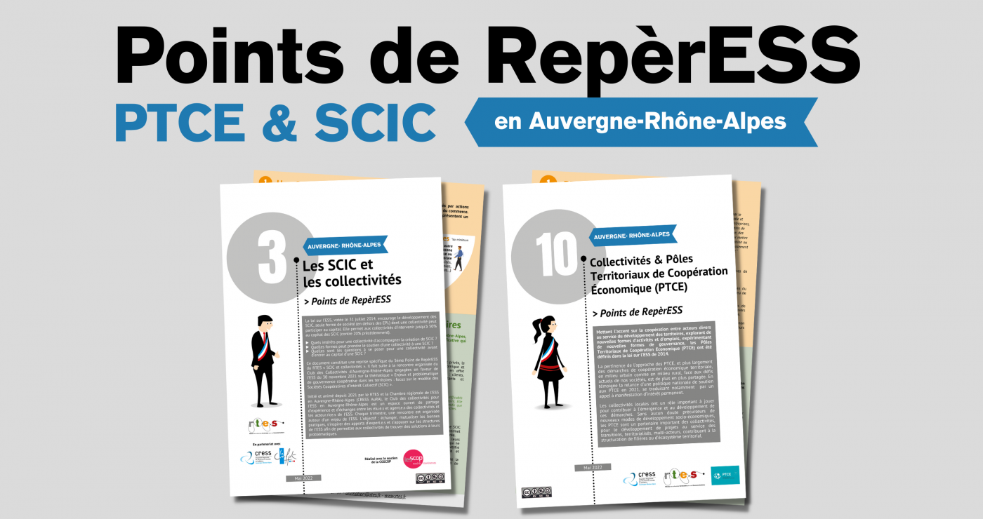 Le RTES et la CRESS publient une version des Points de RepèrESS PTCE & SCIC spécial AuRA