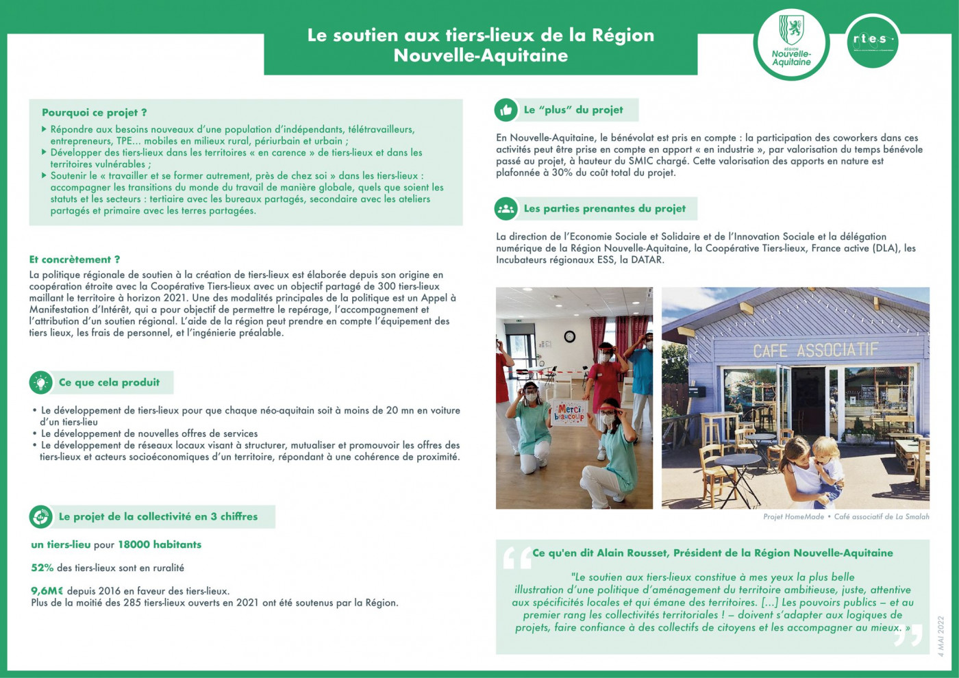 Le soutien au Tiers-lieux de la région nouvelle-Aquitaine