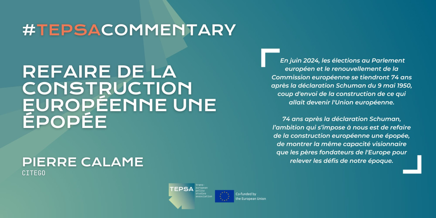 "Refaire de la construction européenne une épopée" - Pierre Calame