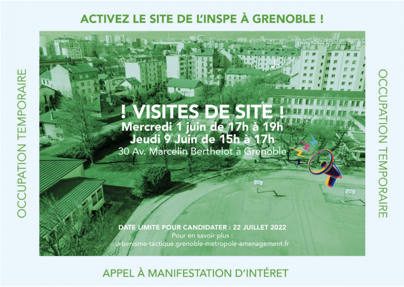 APPEL À MANIFESTATION D’INTÉRÊT pour LE SITE DE L’INSPE À GRENOBLE !