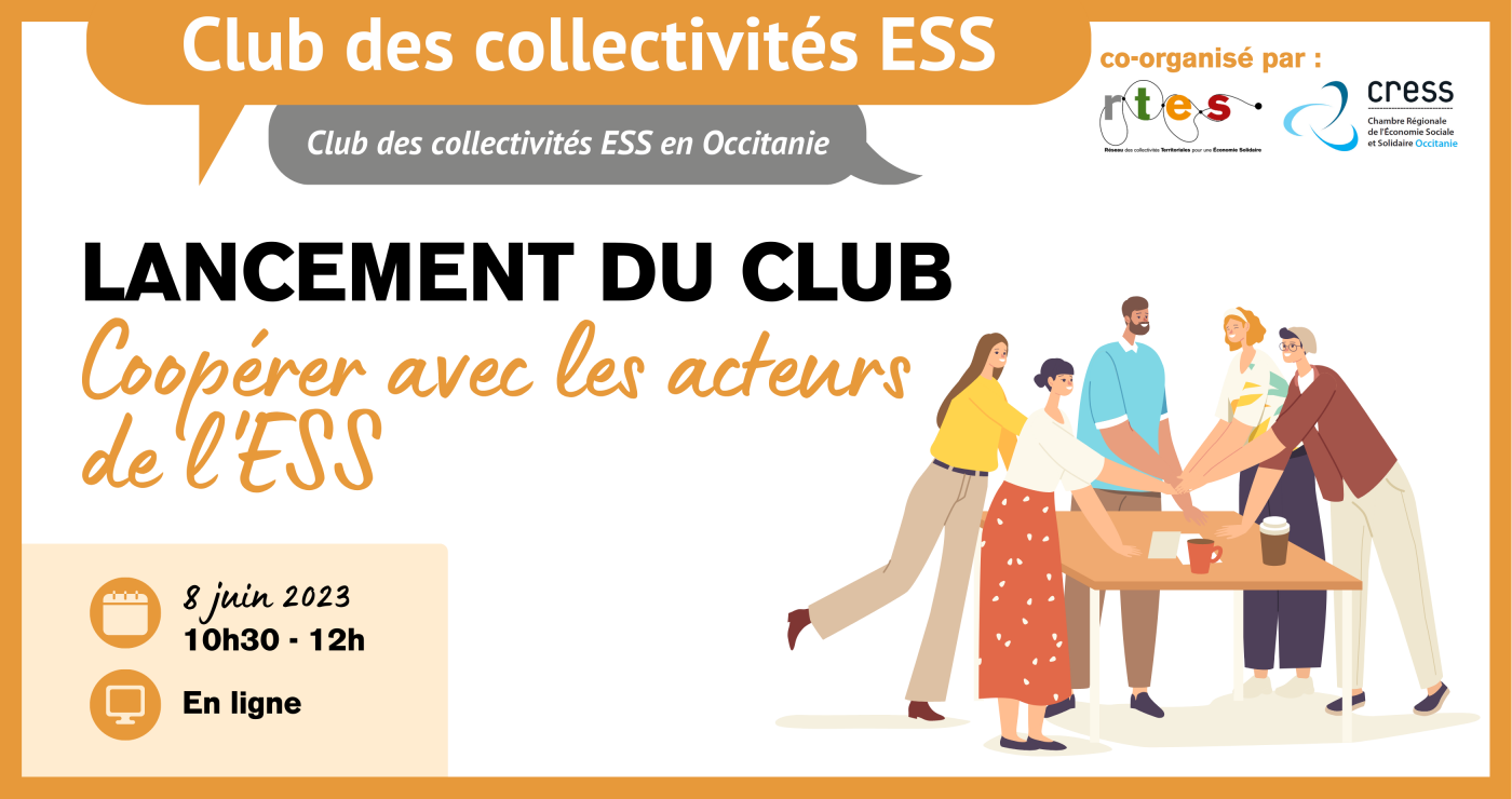 Lancement du club des collectivités en Occitanie pour l'ESS - 8 juin en visioconférence