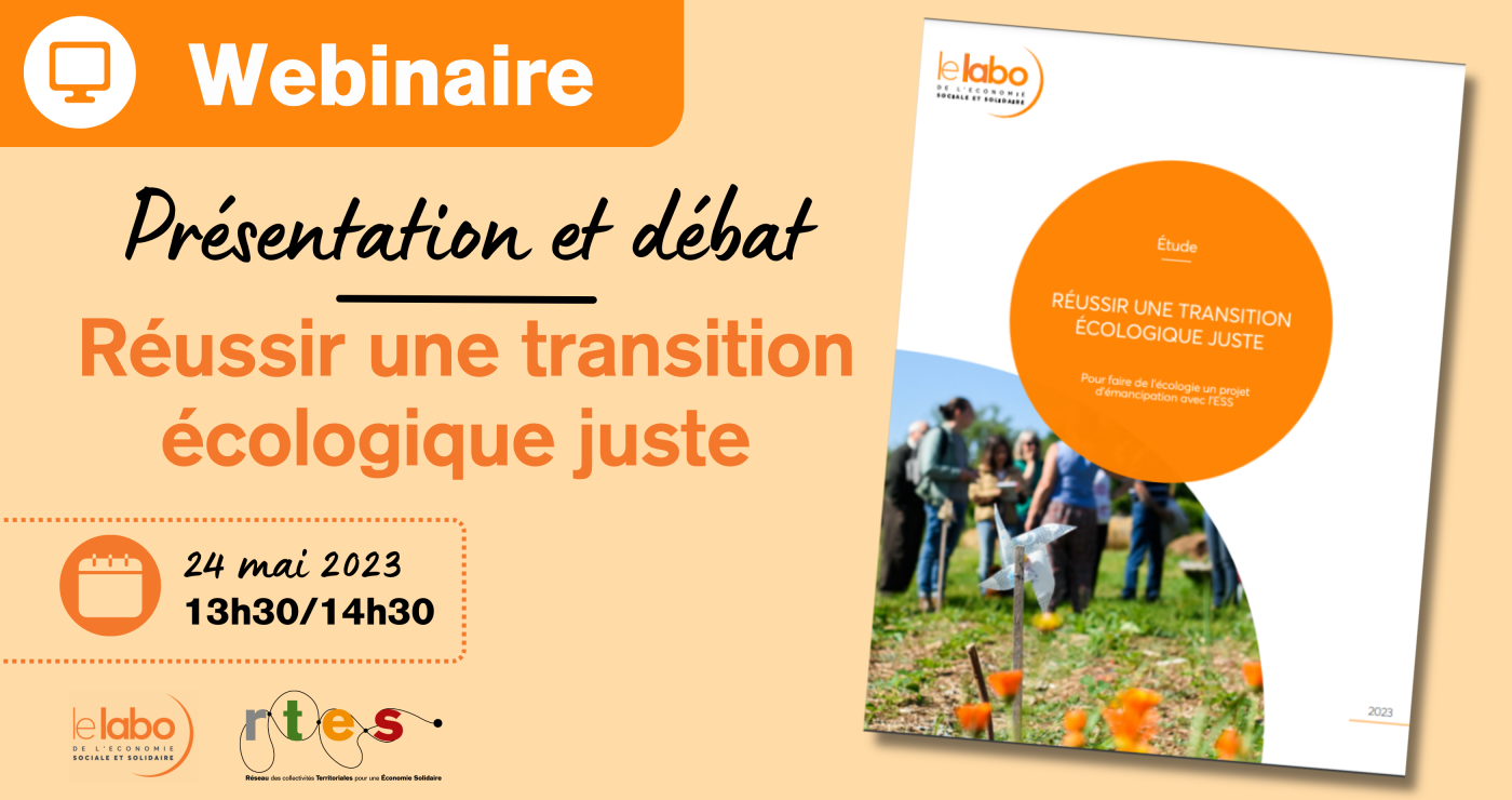 Le Labo de l'ESS publie son étude : "Réussir une Transition écologique juste"