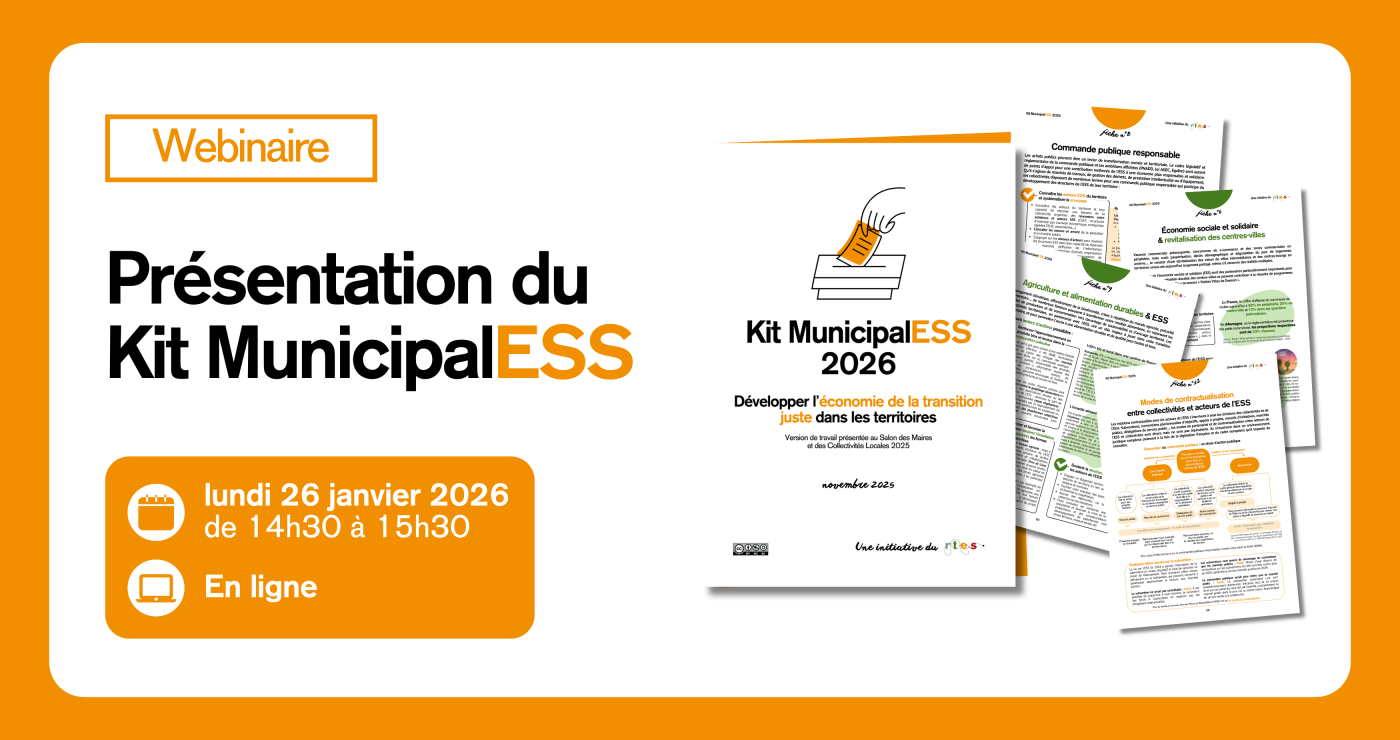 WEBINAIRE - Présentation du Kit MunicipalESS du RTES - lundi 26 janvier 2026 à 14h30